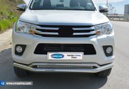 Передій захист подвійний Omsa line для Toyota Hilux 2016+