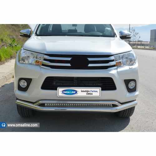 Передій захист подвійний Omsa line для Toyota Hilux 2016+