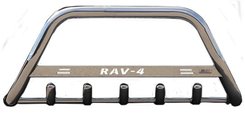 Кенгурятник з написом і грилем D60 для Toyota Rav-4 2000-2006 (WT004)