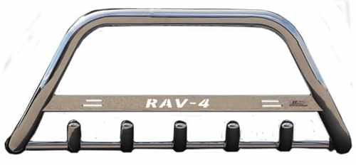 Кенгурятник з написом і грилем D60 для Toyota Rav-4 2000-2006 (WT004)
