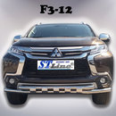Захист переднього бампера з грилем для Mitsubishi Pajero Sport 2016+