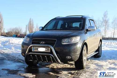 Кенгурятник подвійний Ø60 для Hyundai Santa Fe 2006-2012