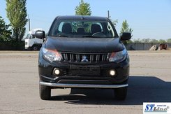 Захист переднього бампера одинарний для Mitsubishi L200 2016+/ Fiat FullBack
