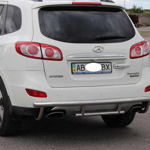 Захист заднього бампера подвійна для Hyundai Santa Fe 06-
