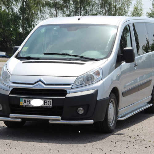 Захист переднього бампера подвійний для Citroen Jumpy 2007+
