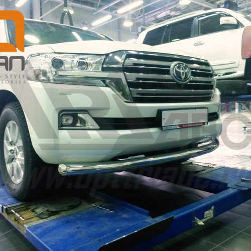 Захист переднього бампера Toyota Land Cruiser 200 (2008, 2015+)(крім Premium) (одинарний) d60