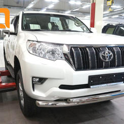 Захист переднього бампера Toyota Land Cruiser 150 (2018+) (подвійний) d 60/60