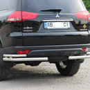 Захист заднього бампера кути для Mitsubishi Pajero Sport 2008-2015