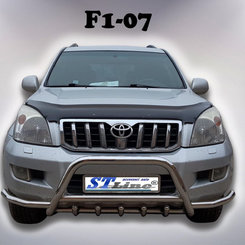 Кенгурятник з перемичкою і грилем D60 для Toyota Prado 120