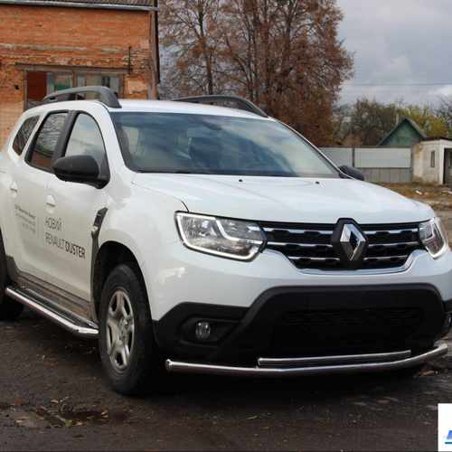 Передій захист подвійний для Renault Duster 2010-2017, 2017+