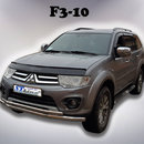 Передій захист бампера подвійний для Mitsubishi Pajero Sport 2008-2015/ l200 2006-2015