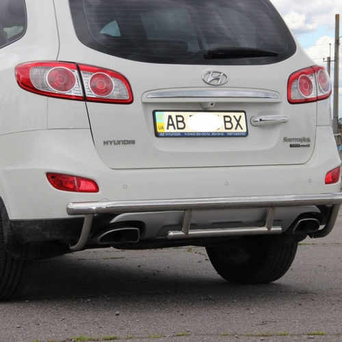 Захист заднього бампера подвійна для Hyundai Santa Fe 06-