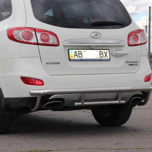 Захист заднього бампера подвійна для Hyundai Santa Fe 06-