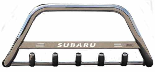 Кенгурятник з написом і грилем D60 для Subaru Forester 2008+ (WT004)