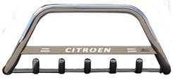 Кенгурятник з написом і грилем D60 для Citroen Nemo 2008+ (WT004)