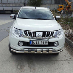 Передій захист з грилем Tamsan для Mitsubishi Л200 2016+ Fiat FullBack