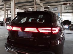 Фонарь-вставка Lexus стиль задняя LED черная для Toyota Highlander 2014+