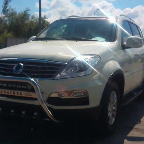Кенгурятник з написом і грилем D60 для Ssang Yong Rexton 2006-2012 (WT004)