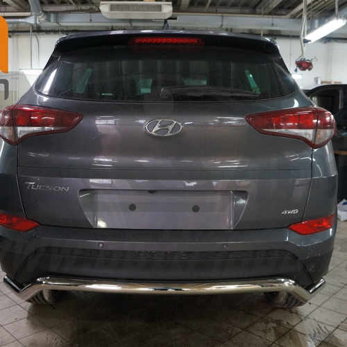 Захист заднього бампера Hyundai Tucson (2015-) (хвиля) d60