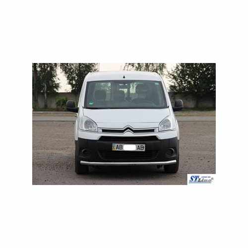 Захист переднього бампера одинарний d60 для Citroen Berlingo 2008+-