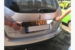 Хром накладка над номером для Renault Duster нерж Carmos (Туреччина)