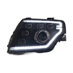 Передние фары Full LED тип WH для Mitsubishi Pajero Mk4 V80 2006