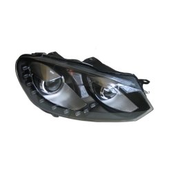 Передние фары черные 2 линзы V2 для Volkswagen Golf 6 2009-2012