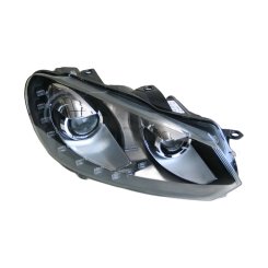 Передние фары черные 2 линзы V3 для Volkswagen Golf 6 2009-2012