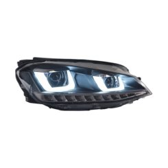 Передние фары тюнинг TLZ с бегущим указателем поворотов для Volkswagen Golf 7 2014-2017