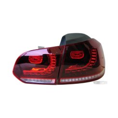 Задние фонари LED R20 красные с бегущим указателем поворотов для Volkswagen Golf 6 2008-2012
