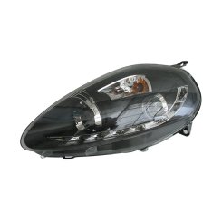 Передние фары черные для Fiat Grande Punto 2005-2009