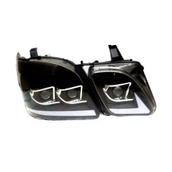 Передние фары Full LED черные RP для Lexus LX470 1998+