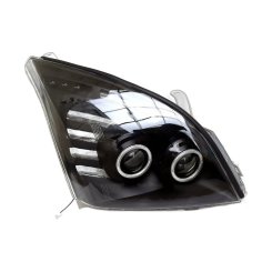 Передние фары черные RP для Toyota Land Cruiser 120 Prado 2002-2009
