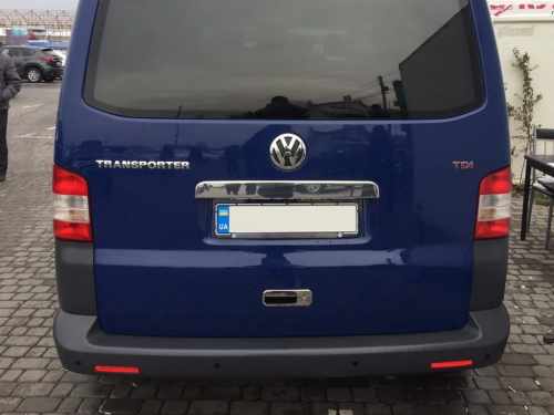Накладка над номером Volkswagen T5 2010-2015, нержавіюча сталь, Carmos