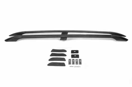 Рейлінги Nissan Qashqai 2007-2014, чорні, металеві ніжки, DDU (2 шт)