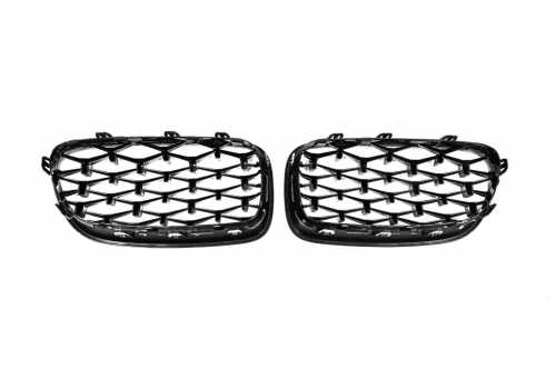 Ніздрі Diamond Black (чорний глянець) BMW 5 серія F10/F11 2010-2016, GBT