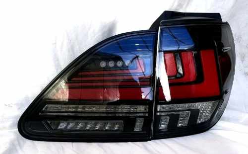 Задние фонари LED светодиодные черные ZW для Lexus RX300 1998+