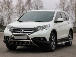 Передняя защита WT003 (нерж.) для Honda CRV 2012-2016 .