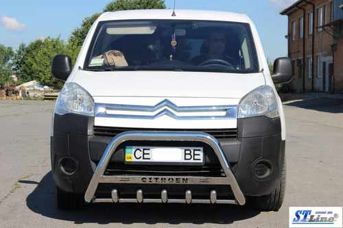 Кенгурятник WT004 (нерж.) 60 мм для Citroen Berlingo 2008-2018 років.