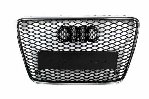 Передня решітка RSQ-Style Audi Q7 2005-2015, чорна з хромом, GT Tuning