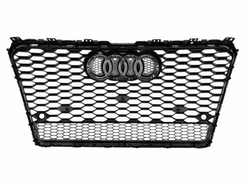Грати радіатора Audi A7 RS7 2010–2014 рік Black Silver рамка Quattro