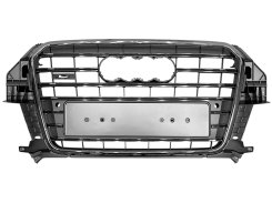 Решетка радиатора Silver Chrome (в стиле SQ3) для Audi Q3 8U 2011–2014