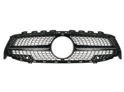 Решетка радиатора Black (с местом под камеру) Diamond на Mercedes-Benz CLA-Class C118 2019-2022 года