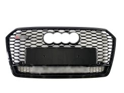 Решетка радиатора Audi A7 RS7 16-18г all black Quattro