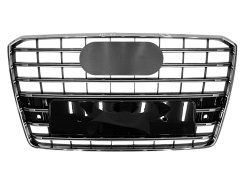 Решетка радиатора Chrome Black (в стиле S8) для Audi A8 D4 2014–2017
