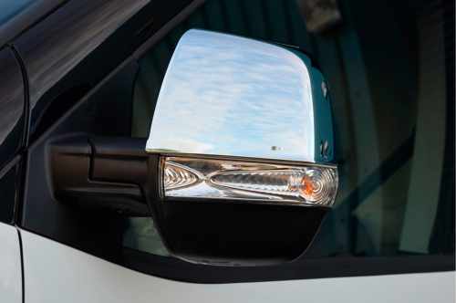 Накладки на дзеркала Opel Combo D 2012-2018, нержавіюча сталь, Carmos (2 шт)