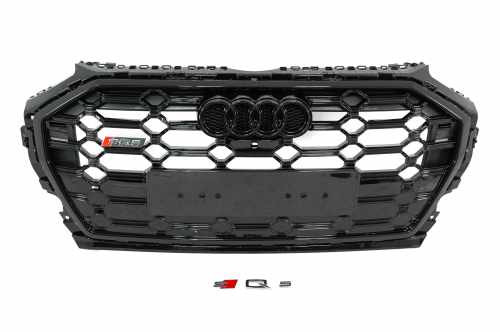 Передня решітка радіатора SQ-Style Audi Q5 2020-2025, чорна, GT Tuning