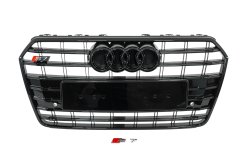 Передняя решетка S-Style Audi A7 2015-2018, черная, GT Tuning