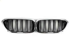 Решетка радиатора ноздри BMW 5 Series G30/G31 2017-2020год Черный Глянец Хром Рамка