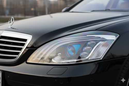Фары рестайлинг Mercedes S-class W221 2005-2013, дизайн Maybach X222, GBT